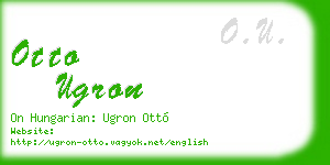 otto ugron business card
